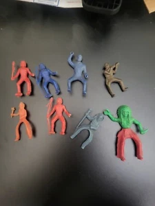 Kunststoff Armee Männer Vintage Figuren Cowboys Indianer Lot Spielset Figuren Pferd - Bild 1 von 3