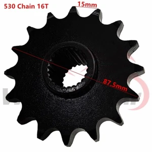 Volantes dentados de cadena delantera 530 16T para motocicleta bicicleta tierra quad - Imagen 1 de 8