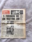 5 Firemen Die Man On Moon Mirror July 18 1969 Original Newspaper 