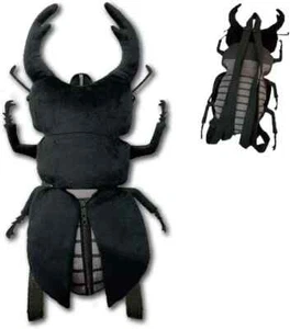 Insektenrucksack Stofftier Riesen Hirschkäfer schwarz ca. 45 cm Plüsch aus Japan - Bild 1 von 4