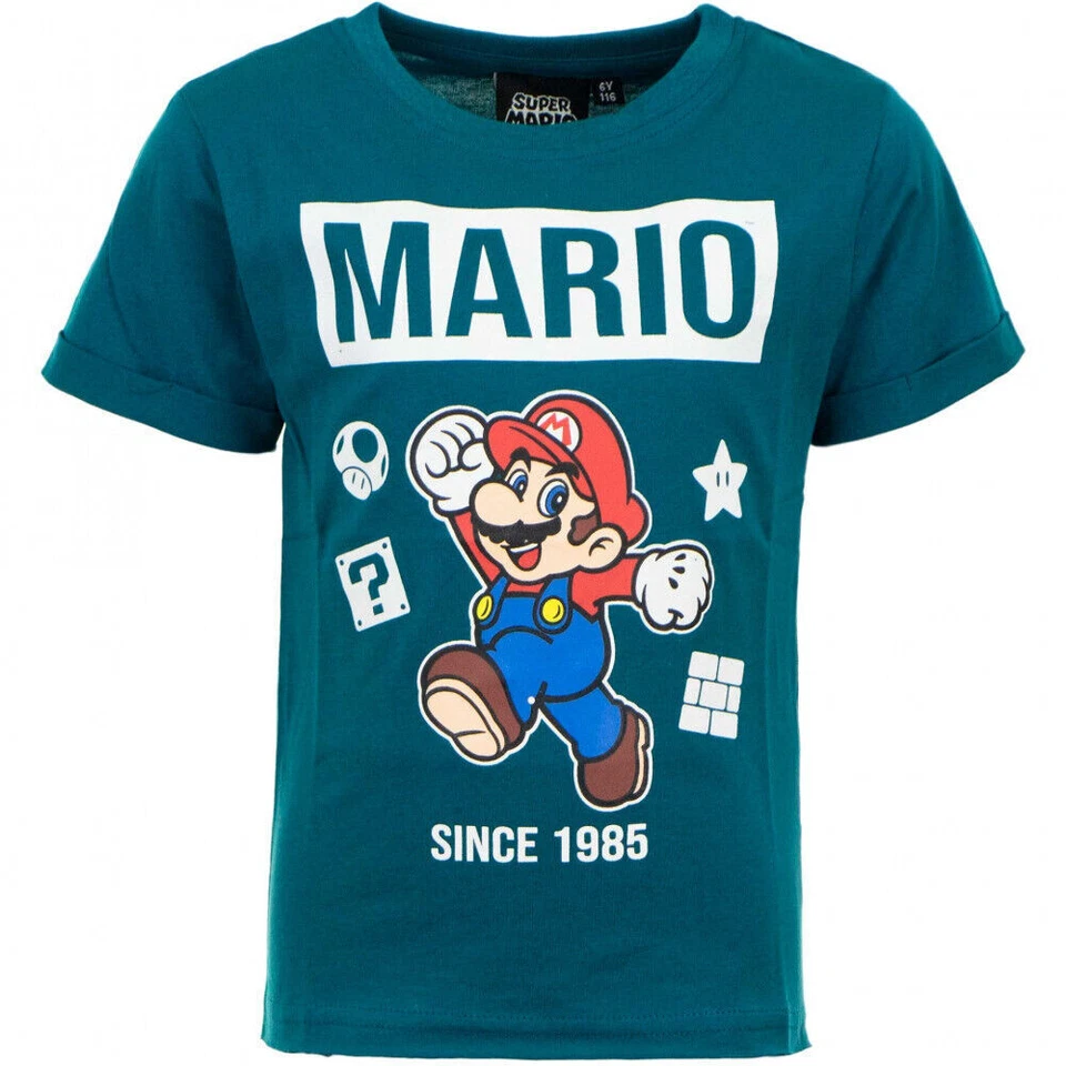Super Mario T-Shirt - Grün 98-128 - Bild 1 von 1