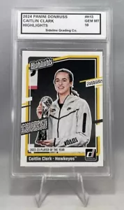 Caitlin Clark 2024 Panini Donruss #H13 gema graduada como nueva 10 Jugador del año - Imagen 1 de 3