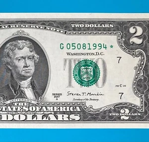 May 8, 1994 / 5 August 1994 (G 05081994 *) BIRTHDAY Note $2 Two Dollar Bill *UNC - Picture 1 of 4