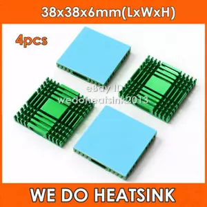 4pcs Northbridge Southbridge Chipset IC 38x38x6mm Aluminum Heatsink with Pads - Picture 1 of 7