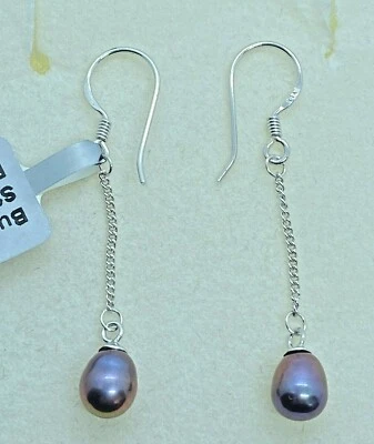 Cultured Pearl 925 Sterling Silver Drop Earrings - Image 1 of 2