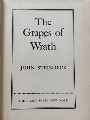 The Grapes of Wrath, by John Steinbeck, 1940, First Edition 12th Printing (HB) - Image 1 of 4