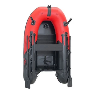 ALEKO Inflatable Fishing Boat with Aluminum Floor 8.5 ft Red and Black - Picture 1 of 16