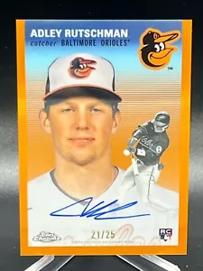 2023 TOPPS CROMO PLATINO ADLEY RUTSCHMAN NARANJA REFRACTOR AUTOMÁTICO/25 ORIOLES RC - Imagen 1 de 6
