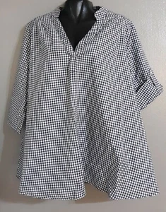 NEW-  WOMAN'S ZANZEA STRIPED 3/4 SLEEVE PULLOVER TOP BLOUSE.SIZE 8XL  - Picture 1 of 9