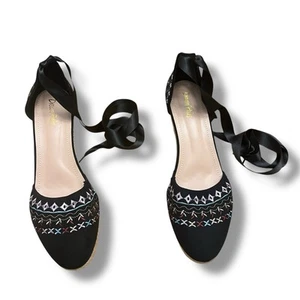 Dream Pair Damen 11 Espadrilles geschlossene Zehe Knöchelriemen Ballerina Plateau Keilabsatz - Bild 1 von 8