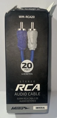Cable de audio METRA WM-RCA20 RCA AMP 6 metros 20 pies cable universal Foto 1 de 4