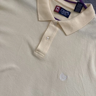 Yellow Mens Vintage Chaps Polo Shirt - Image 1 of 4