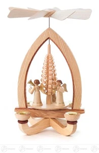 Pyramide mit Engeln, für Kerzen d=14mm  BxHxT 19 cmx27 cmx19 cm NEU Erzgebirge - Bild 1 von 1