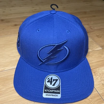 '47 Captain Tampa Bay Lightning Parche Tonal Color Azul Combinación Lana Snapback Sombrero Foto 1 de 4
