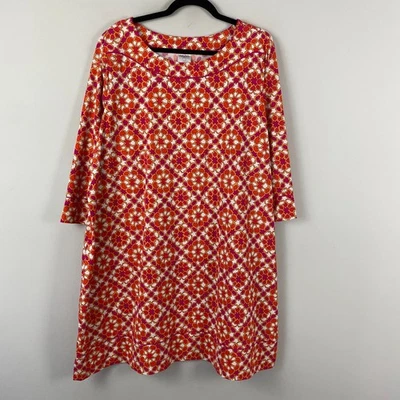 Vestido de natación Lands' End encubierto talla 2X elástico mangas 3/4 cambio por encima de la rodilla Foto 1 de 4