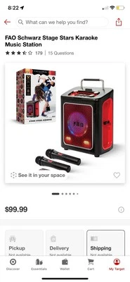 FAO Schwarz Karaoke Machine Stage Stars With Two Microphones Included - Image 1 of 4