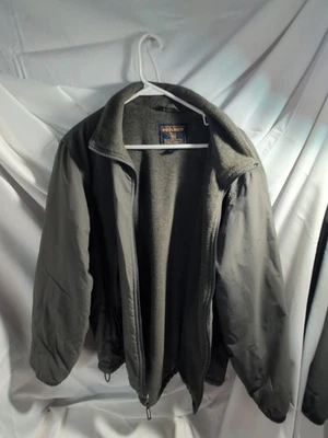 Jaqueta Woolrich forrada de lã verde masculina grande - Imagem 1 de 3