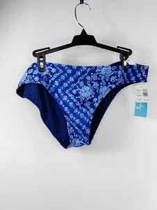 NWT Shorely Swimwear Womens Reversible Bottoms Color Navy Size XL Bikini Hipster - Picture 1 of 6