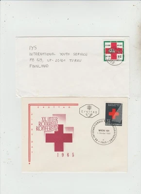 Austria  Red Cross 1965 FDC  1988 Cover with'88 issue  good condiiton - Image 1 of 2