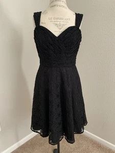 Mori Lee Brautjungfer-Abschlussball-Homecoming-Cocktail-Formelles Kleid Gr. 14 schwarz Spitze - Bild 1 von 16