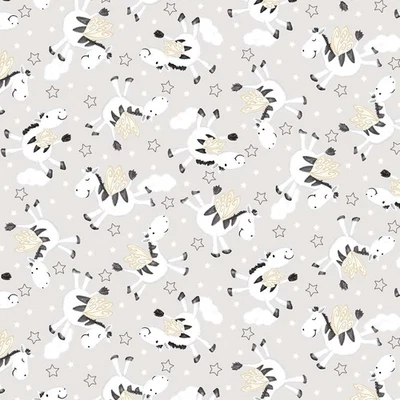 Studio E - Moonlit Dreams - Zebras em relevo - Pérola, tecido BTY - Imagem 1 de 4