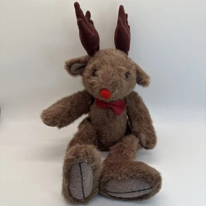 Wangs International -Plush Red Nose Reindeer Posable Toy - Picture 1 of 10