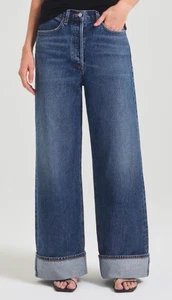 Agolde Dame High Rise Wide Leg Jeans Control - Picture 1 of 21