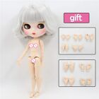ICY DBS 12"Blyth Doll  Nude Joint Body Random Eyes Color Short White Hair Toys
