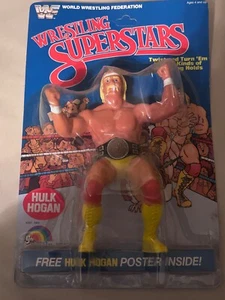 1984 wwf wwe ljn hulk hogan series 1 wrestling figure 5 back moc unpunched - Picture 1 of 4