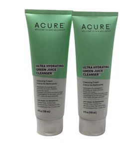 2pk Acure Ultra Hydrating Green Juice Cleanser Cleansing Cream 4oz ea.9A - Picture 1 of 1