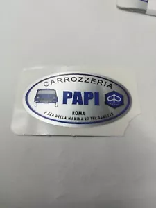 Aufkleber Vespa Händlerschild für's Beinschild Papi Roma - Bild 1 von 1