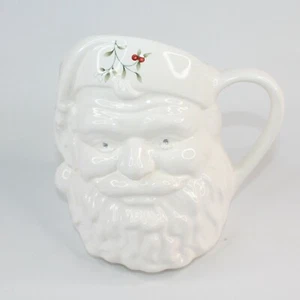 Pfaltzgraff Weihnachten Weihnachtsmann Riesen Becher Winterbeere weiß Krug Vase Stechpalme - Bild 1 von 8