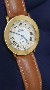 Cartier "Must De" Cartier Ronde, ref. 1810, 33mm, gold plated/silver, 90s - Picture 1 of 4