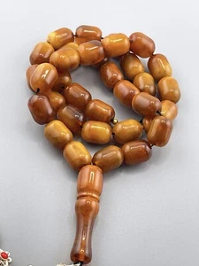 Certified  Pressed Baltic Amber Prayer Beads Mesbah 60 gr. - Bild 1 von 8