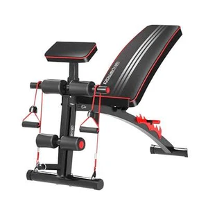 Powertrain Adjustable FID Home Gym Bench with Preacher Curl Pad - Picture 1 of 10