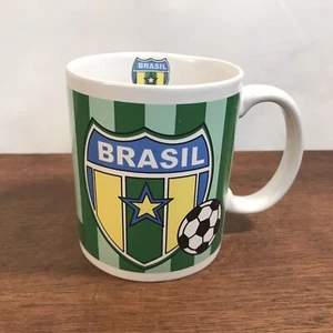 Taza de café de recuerdo de fútbol Brasil Brasil HD10 - Imagen 1 de 6