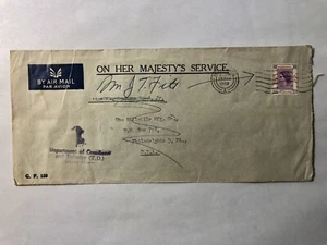 1959 HONGKONG NACH USA 2,00 $ LUFTPOSTBRIEF "IM DIENST IHRER MAJESTÄT" - Bild 1 von 2