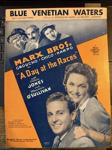 1937 EIN TAG BEI DEN RAZEN Marx Brothers Noten BLAU VENEZIANISCHES WASSER - Bild 1 von 1