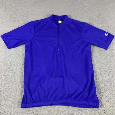 Велосипедная рубашка Canari мужская размер XL синяя 100% полиэстер висячая сухая на молнии короткий рукав - Изображение 1 из 4