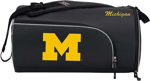 New NCAA Michigan Wolverines Squadron Premium Duffel Bag Gym Bag Training Bag Cover