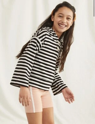 Tea Collection Girls Striped Bell Sleeve Terry Hoodie Size 10 or 12 $54.50 - Image 1 of 4
