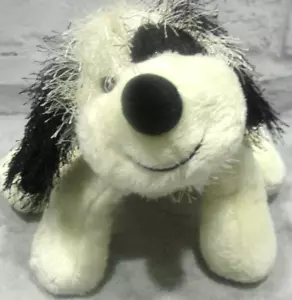 Ganz Webkinz Lil Kinz B&W Cheeky Dog Plush Stuffed Animal HS192 No Code - Picture 1 of 12