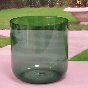 Dark Green Colored Design G# Zeal Chakra Quartz Clear Crystal Singing Bowl 7" - Picture 1 of 5