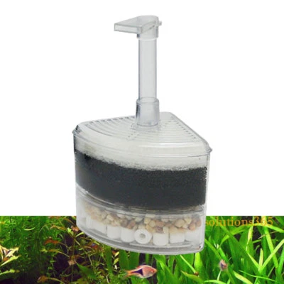 NOT SPECIFIED Bio Corner Filter Air Driven Sponge Fry Shrimp Nano Fish Tank Aquarium 20 Gal
