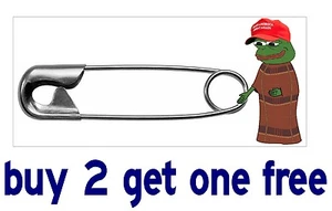 Spilla pannolini MAGA - Adesivo paraurti - Hillary Trump Pepe the Frog - GoGostickers - Foto 1 di 1