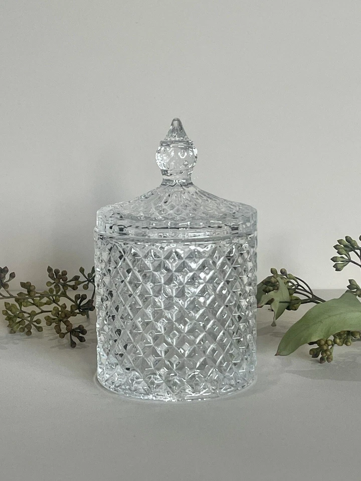 Baccarat Style Crystal Jar, Candle Cup, Candy Jar, Medium Size - Image 1 of 4