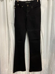 Jeans Rock & Republic Kendra Curvy Bootcut Negro Dorado Estrás Bolsillo Talla 6 - Imagen 1 de 11