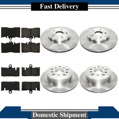 Front Rear Brake Rotors & Ceramic Brake Pads Fits 2001-2006 Lexus LS430 - Image 1 of 4