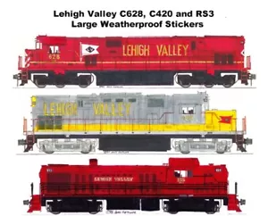 Adesivi Lehigh Valley C628, C420 e RS3 3 grandi 2,5"x8-10" Andy Fletcher - Foto 1 di 1