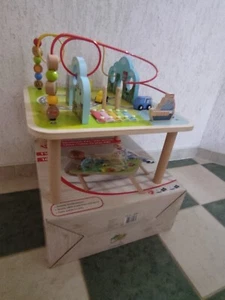 Spieltisch Set Kinder Holzspielzeug Stabiler Echtholztisch - Bild 1 von 4